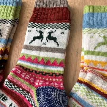 Hygge Elch Nordic Wollsocken