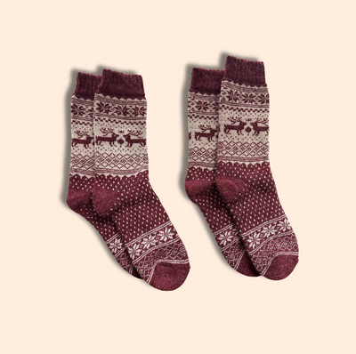 Alpaka-& Merino Norweger-Socken