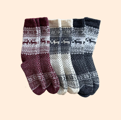 Alpaka-& Merino Norweger-Socken