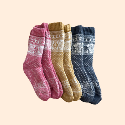 Alpaka-& Merino Norweger-Socken