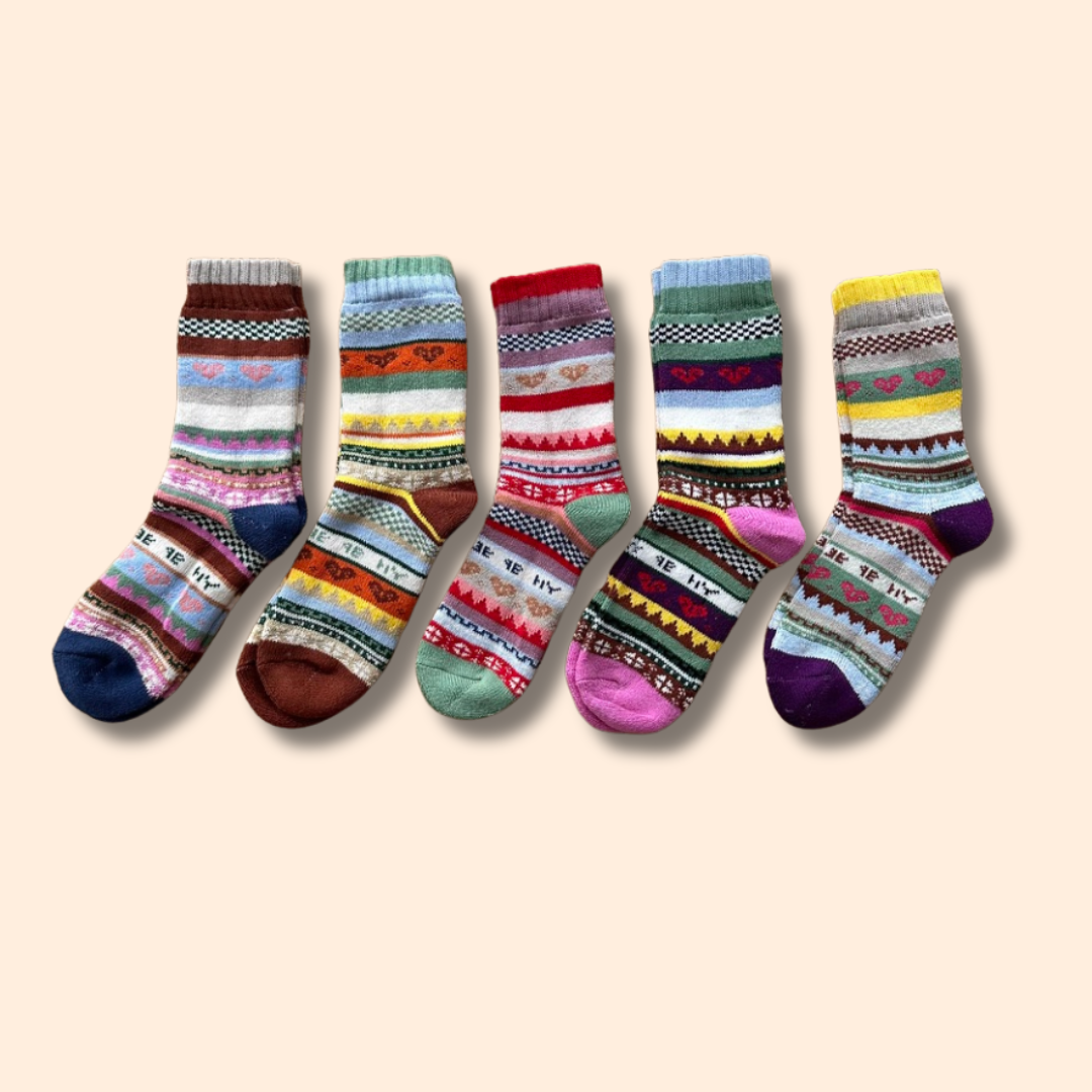 Hygge Herzchen Nordic Socken