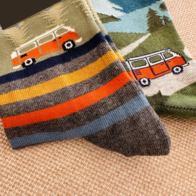 Vanlife Adventure Motiv Socken