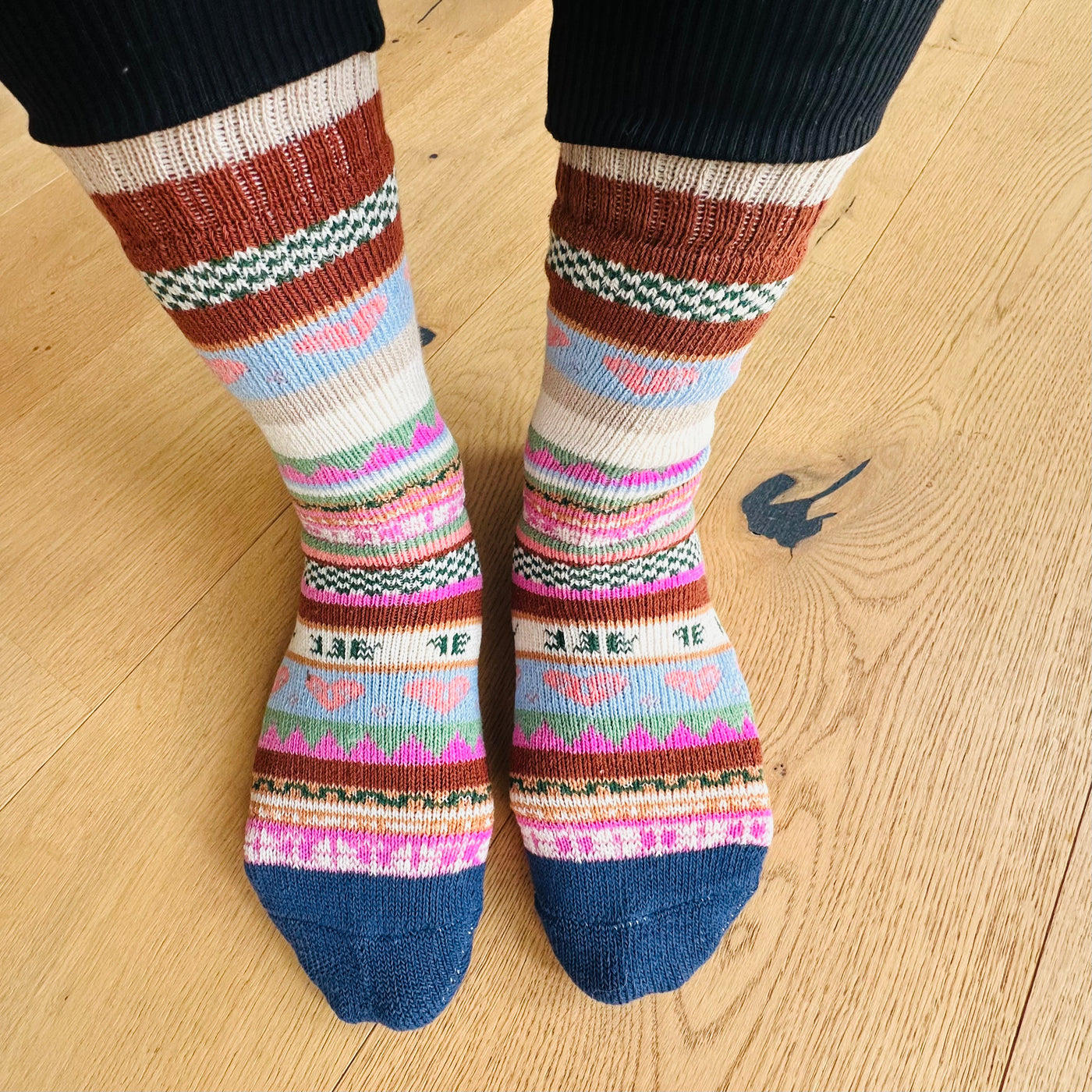 Hygge Herzchen Nordic Socken