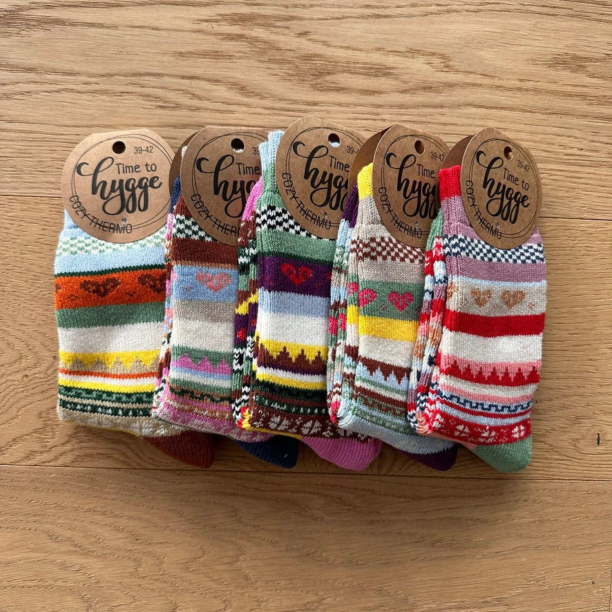 Hygge Herzchen Nordic Socken
