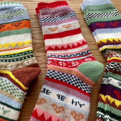 Hygge Herzchen Nordic Socken