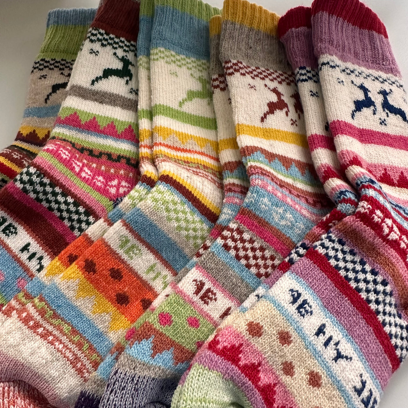 Hygge Elch Nordic Wollsocken