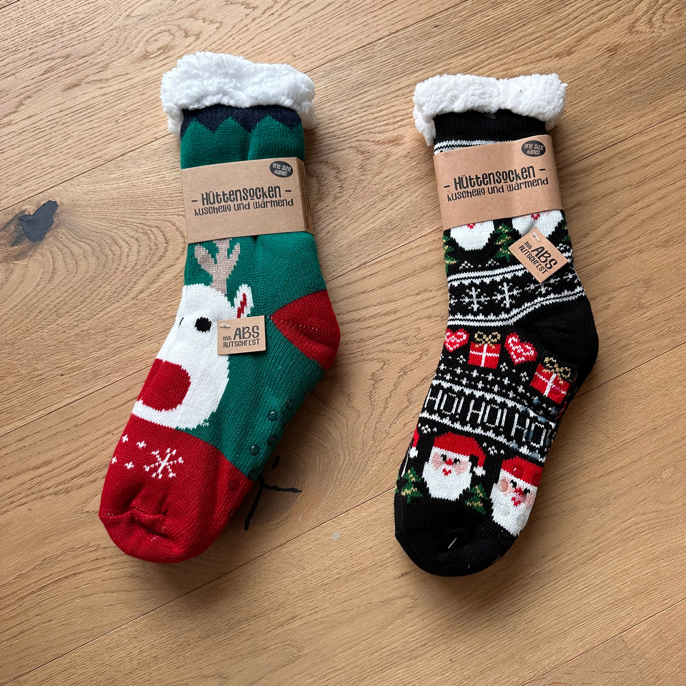 Hüttensocken Rentier & Samichlaus