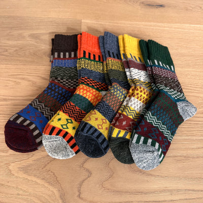 Hygge Nordic Wollsocken Folklore