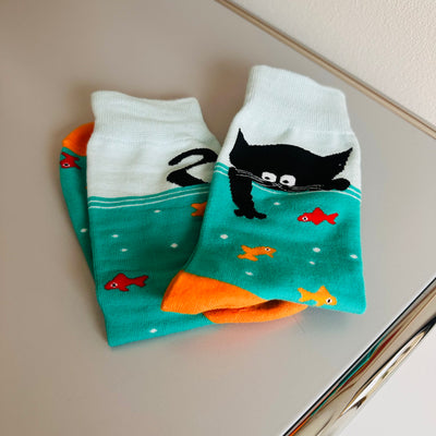 Katzen Motiv Socken