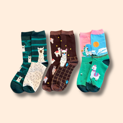Alpaka Motiv Socken