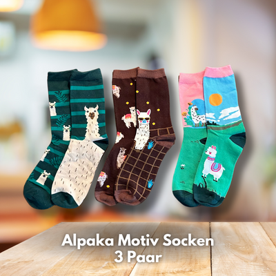 Alpaka Motiv Socken