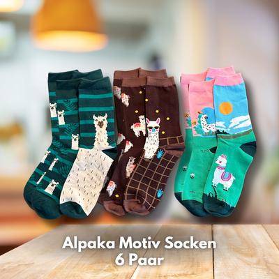 Alpaka Motiv Socken