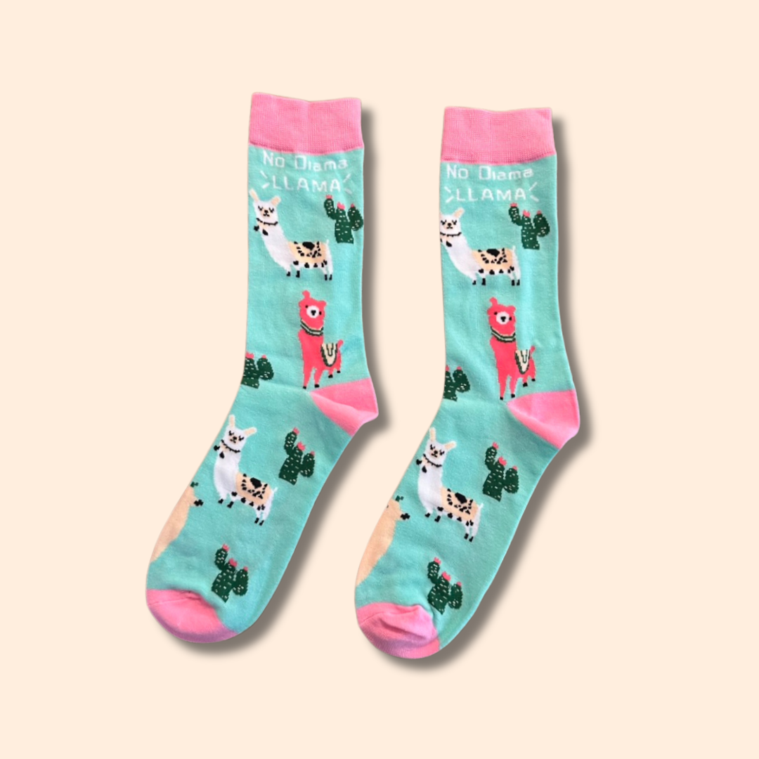 Lama Alpaka Motiv Socken