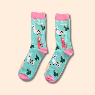 Lama Alpaka Motiv Socken