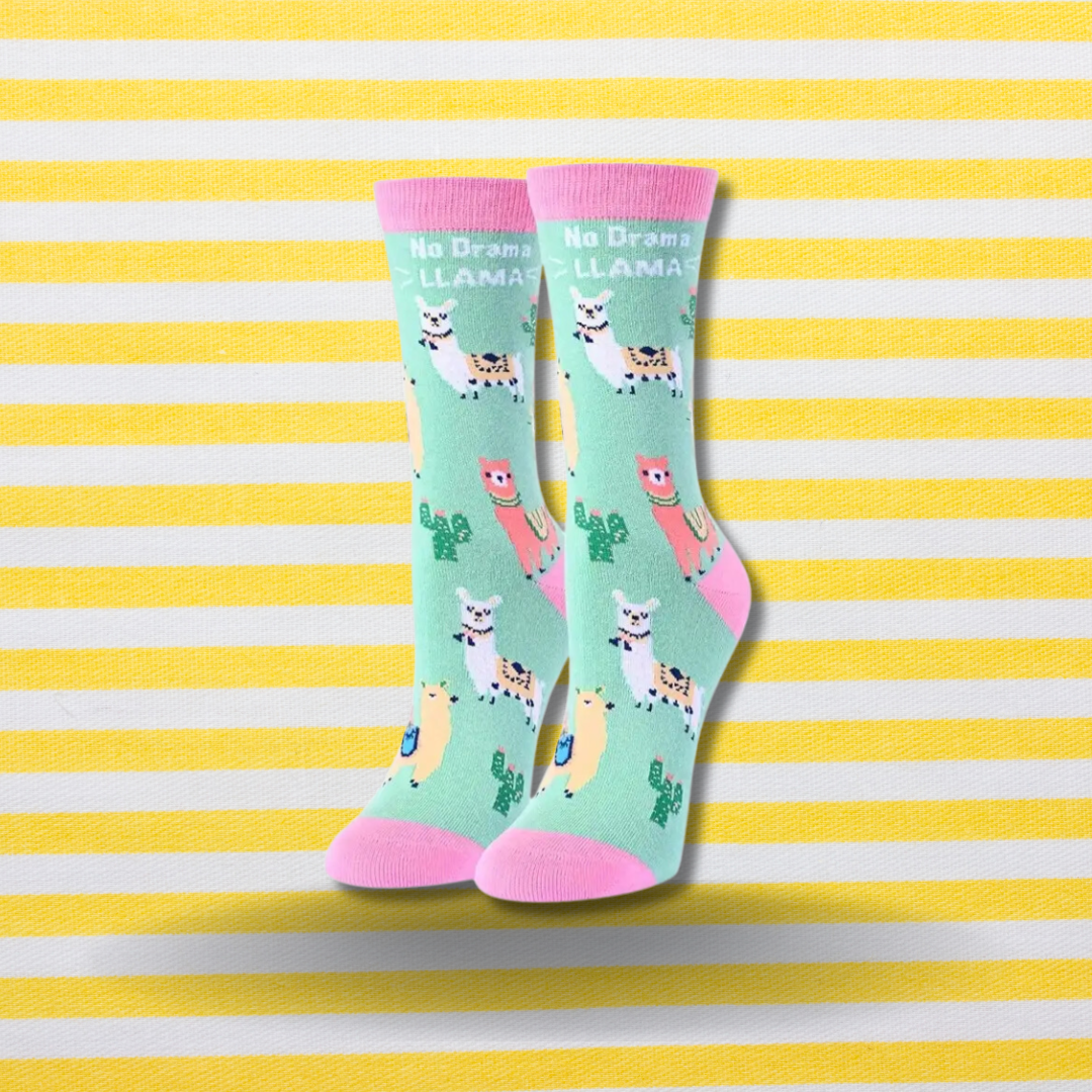 Lama Alpaka Motiv Socken