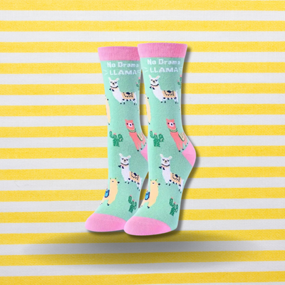 Lama Alpaka Motiv Socken