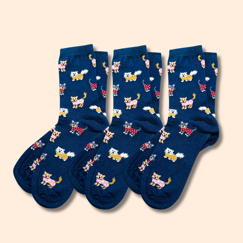 Katzen mit Pulli Motiv Socken