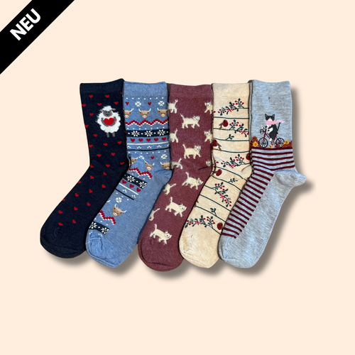 Süsse Tiere Motiv Socken