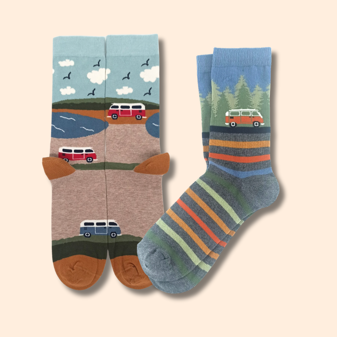 Vanlife Adventure Motiv Socken