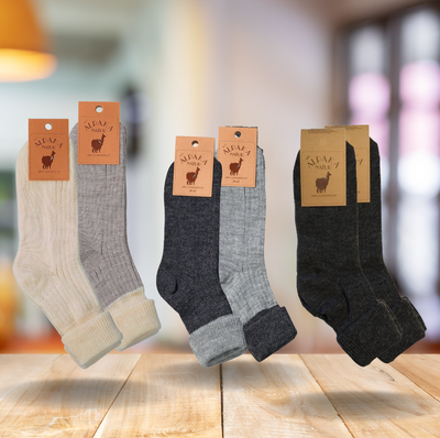 Alpaka Umschlagsocken