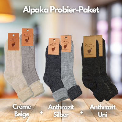 Alpaka Umschlagsocken