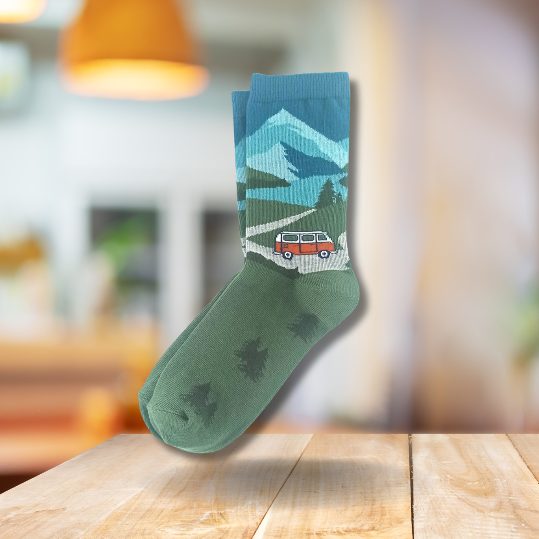 Vanlife Adventure Motiv Socken