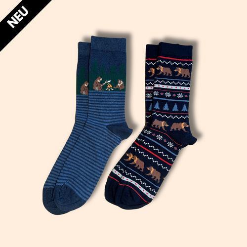 Bär Motiv Socken